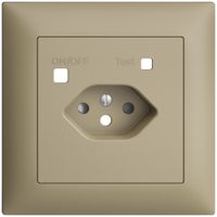 Frontset EDIZIOdue zu FI-Steckdose FMI, T13, shutter, sand