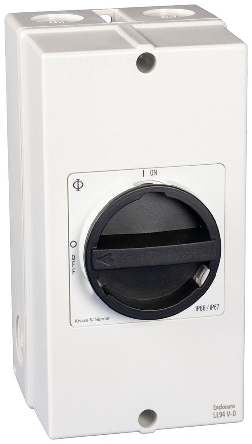 Sectionneur de charge AP Kraus & Naimer 4P 40A 600V IP66 noir