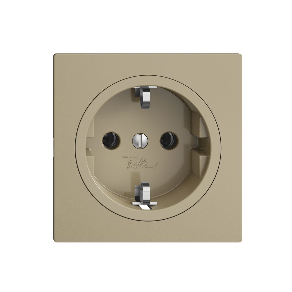 SCHUKO-Steckdose EDIZIOdue F, 16A, 250VAC, L+N+PE sand