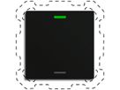 EB-Taster KNX RGBW MDT BE-TAL600116.01 1T/2B schwarz matt "neutral"