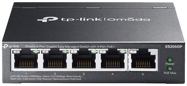 Switch TP-Link Omada ES205GP 5×RJ45 GbE 4×PoE+ gestibile