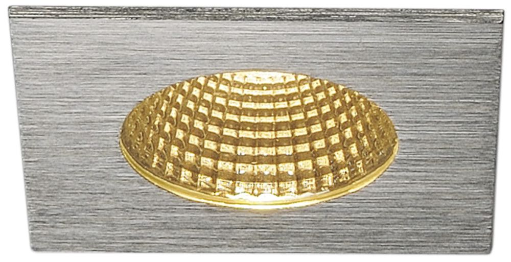 EB-LED-Downlight SLV PATTA-I, 12W 800lm 3000K eckig IP65 Aluminium gebürstet