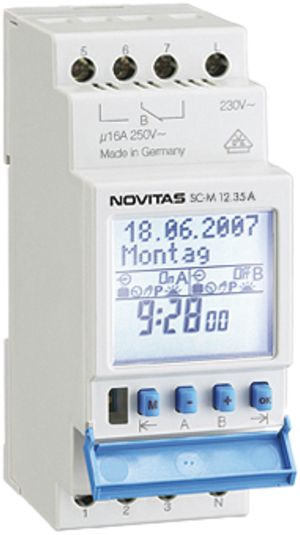Timer AMD Novitas SC-M 12.35A, 230V 2-canale Astro