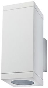 Applique SG Echo GU10 2×6.5W IP54 dir./indir.147×90×215mm blanc