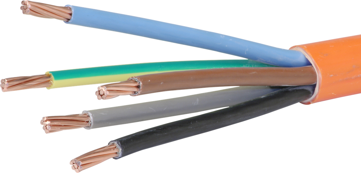 Sicherheitskabel FE180/E30 5×6mm² 3LNPE orange