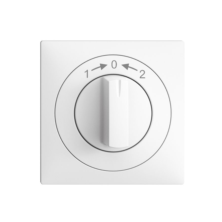 Kit frontal EDIZIOdue 1->0<-2 blanc 60×60mm pour contact pivotant