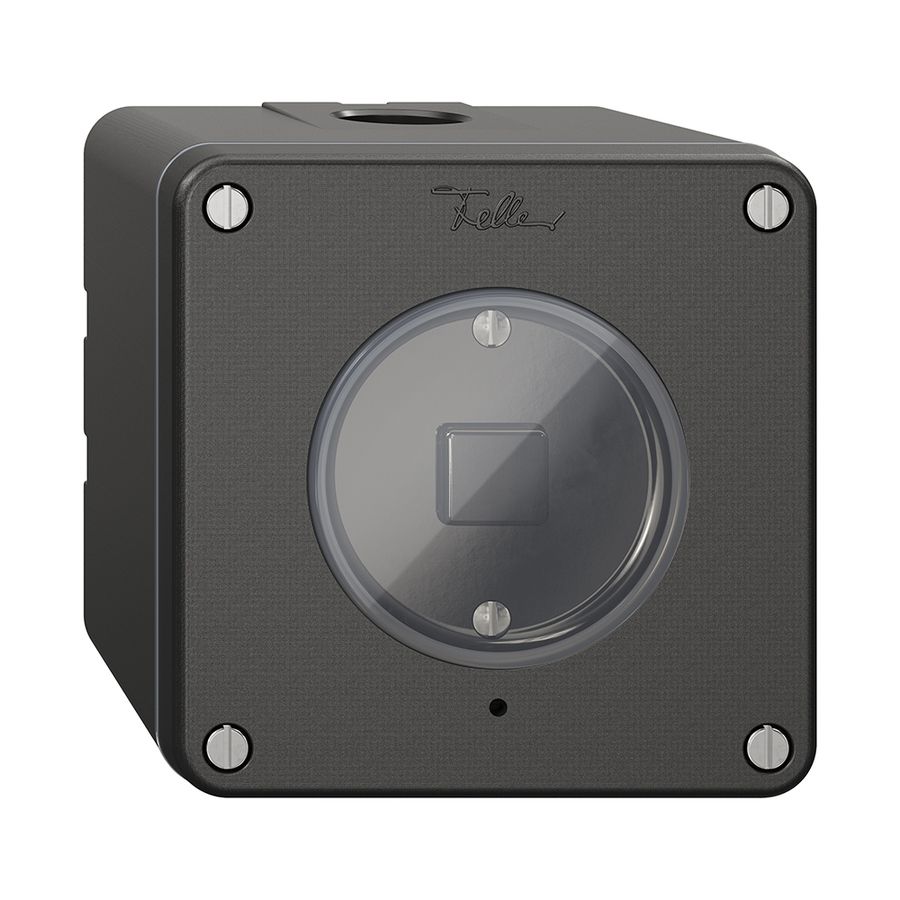 NAP-KNX-Taster 1× NEVO RGB mit Temperaturfühler schwarz