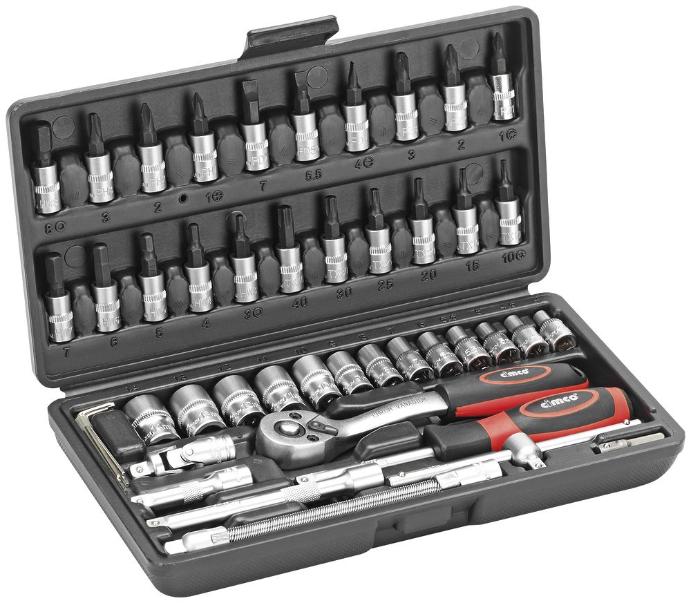 Set di chiavi a tubo CIMCO 45 pezzi 6.3mm (1/4“)