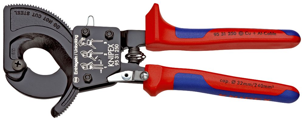 Cisaille pour câbles KNIPEX pour Ø32mm max 250mm
