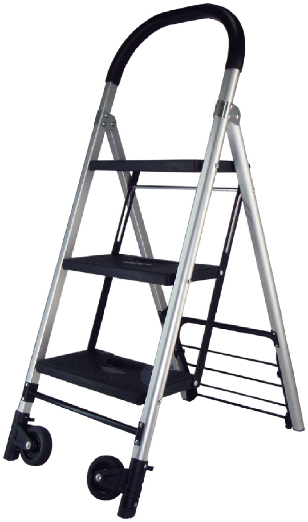 Échelle/chariot pliable PM LADDER alu 3 échelons max.échelle 120kg/chariot50kg