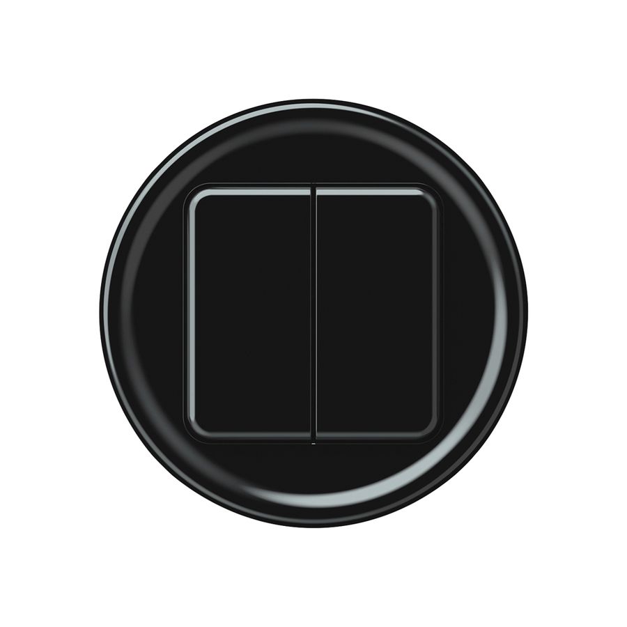 Frontset origin Schutzabdeckung für KNX-Taster 2× schwarz