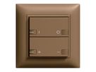 UP-Frontset ON-OFF Dimmer 2T mit LED ZEP EDIZIOdue coffee