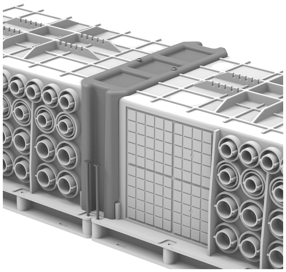 Pezzo di collegamento per scatola per casseforme Multibox mat.sintetic.TFI 650°C