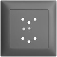 UP-Frontset EDIZIOdue dunkelgrau 88×88mm 2×T12 mit Linse