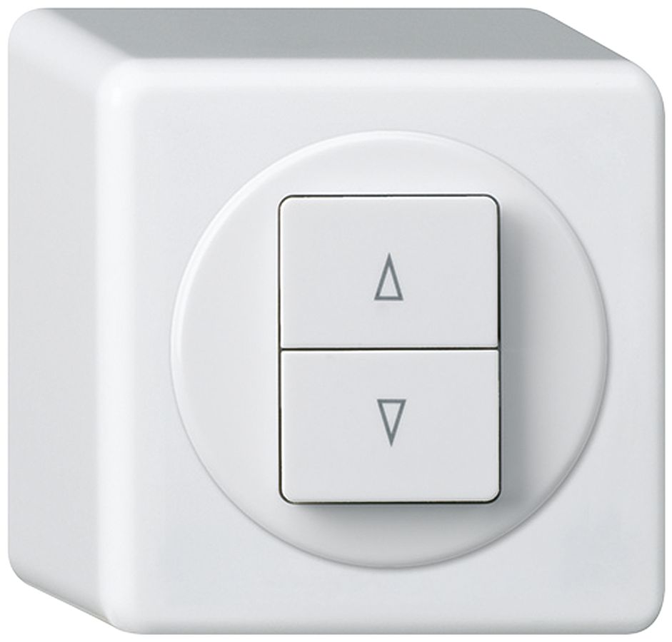 Interruttore per tapparella AP basico con 2 tasti di comando bianco