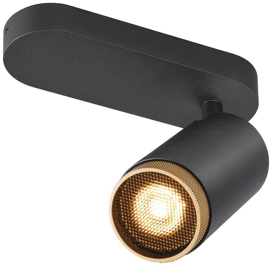 Spot SLV GRIP L GU10 1×6W REG 163×57×98mm nero/oro