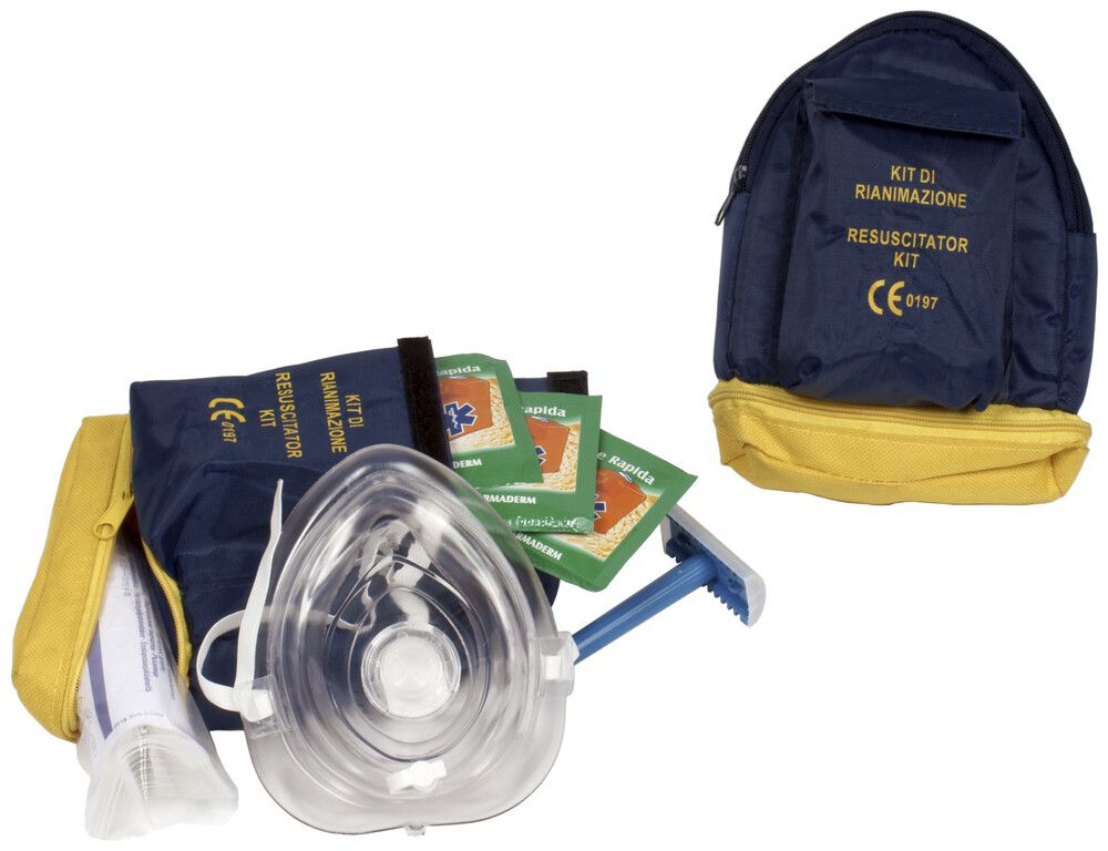 Notfall-Set SAVER ONE, m.Schere, Rasierer, Handschuhe, Tücher, Maske