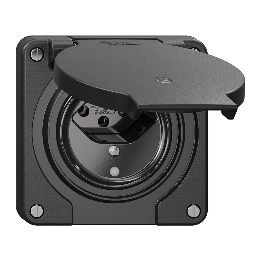 Presa NEVO N.CO, 1×T13, IP21, c.LED, nero