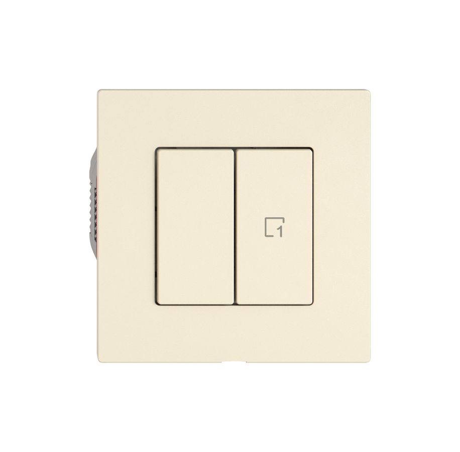 Station sec.interr.EDIZIO.liv Wiser SNAPFIX® 1 canal 1 scène 2 touches cr