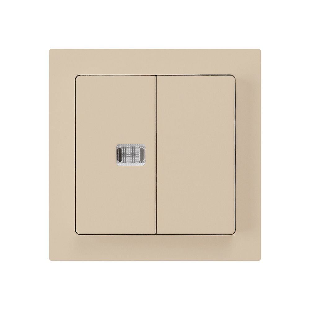 Frontset kallysto beige mit 1 Linse 60×60mm