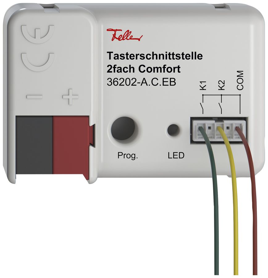 Interface pour bouton-poussoir Feller Comfort KNX Secure 2× 44×29×16mm IP20