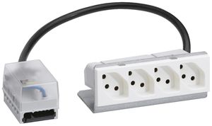 Presa INS FLF 4×tipo 13 bianco per BK-broadway per cavo piat.Technofil