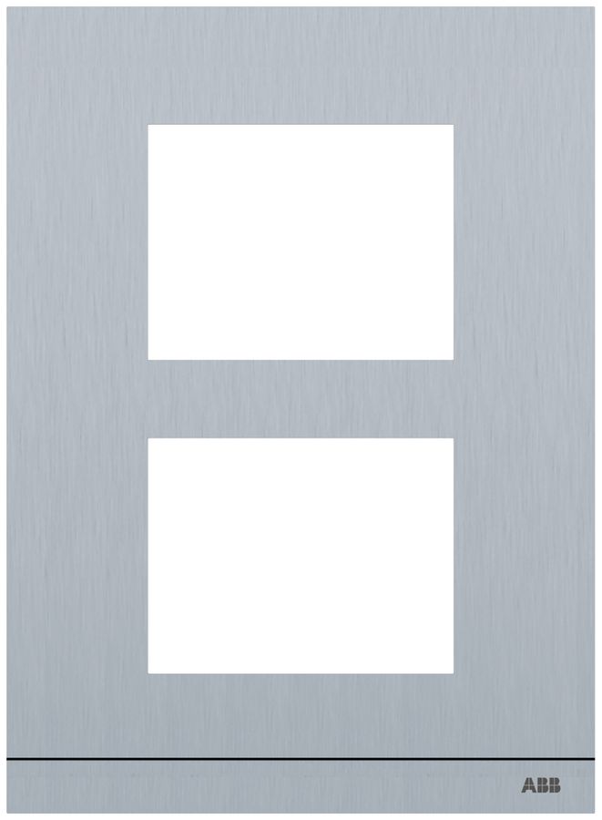 Abdeckrahmen Audio ABB-Welcome, für 1/2 (2 Module), Al gebürstet