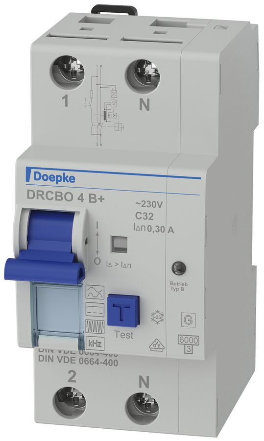 Disgiuntore differenziale Doepke DRCBO 4 tipo B L+N 32A 300mA 6kA C