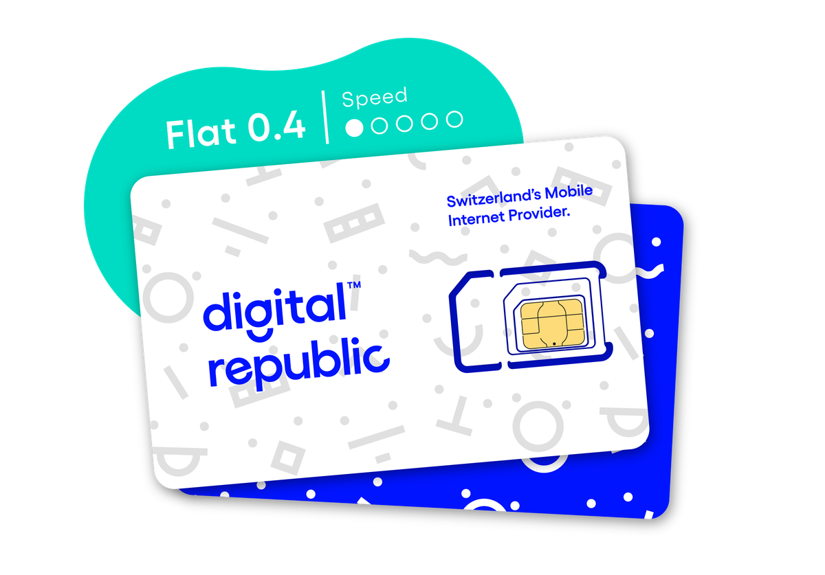 Digital Republic Flatrate 0.4 SIM 365 giorni 0.4 Mbits Download 0.2 Mbits Upload