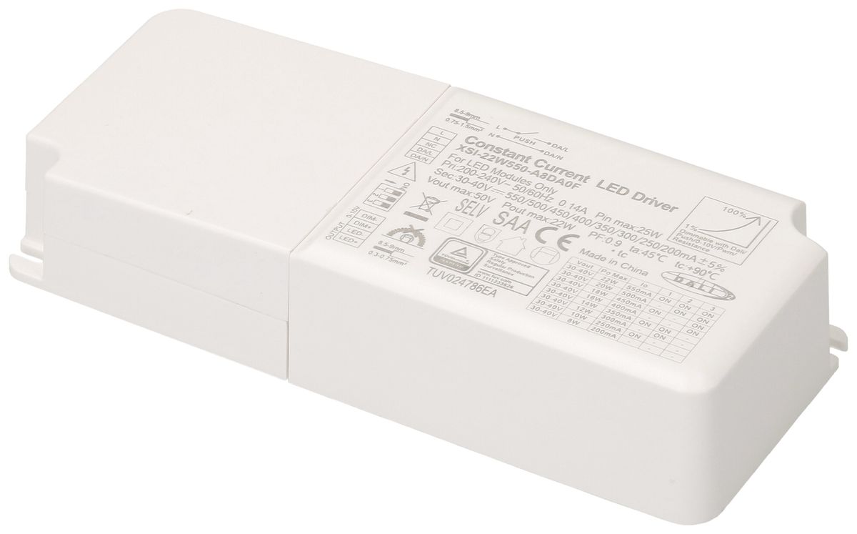 Alimentation LED MH maxLUCE 8…22W 30…40V 200…550mA 0-10V 1-10V DALI2 VAR