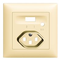 Frontset EDIZIOdue zu FI-Steckdose vanille