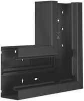 Angle plat Hager BR 65×130mm couvercle 80mm noir