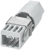 Steckverbinder QUICKON QPD STAS 3LPE 1.5mm² Ø13mm mit Mutter grau