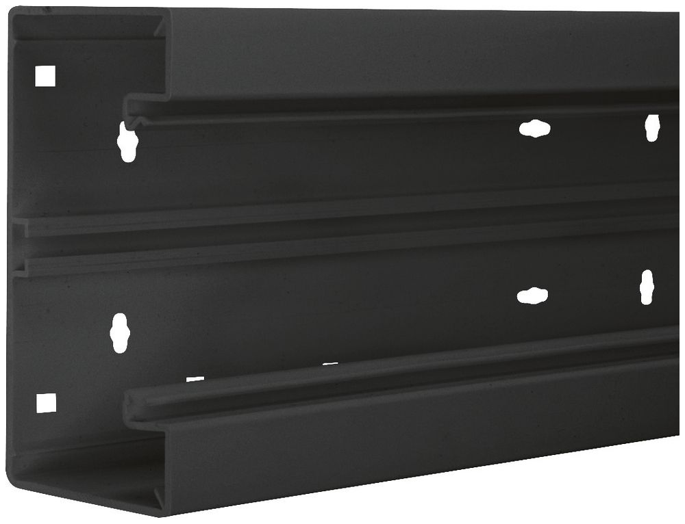 Canale parapetto Hager BR 65×130mm coperchio 80mm nero