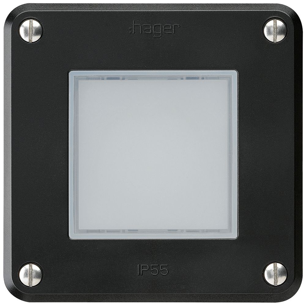 UP-LED-Leuchte robusto C IP55 schwarz LED rot/grün