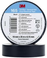 Isolierband 3M Temflex 165 19mm×25m×0.15mm schwarz VDE 600V 0…90°C