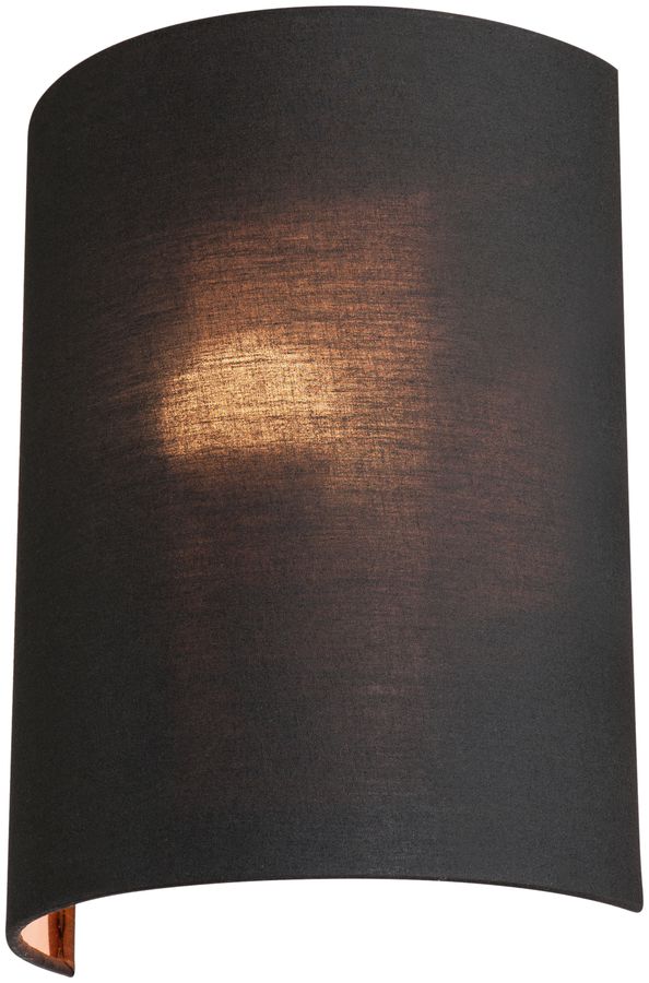 Paralume SLV FENDA Ø230×305mm, semitondo, nero/rame