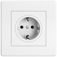 Prise ENC EDIZIO.liv SNAPFIX® SCHUKO 16A 230V 88×88mm blanc