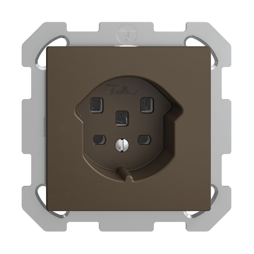 UP-Steckdose EDIZIOdue T25 16A coffee, mit Steckklemmen