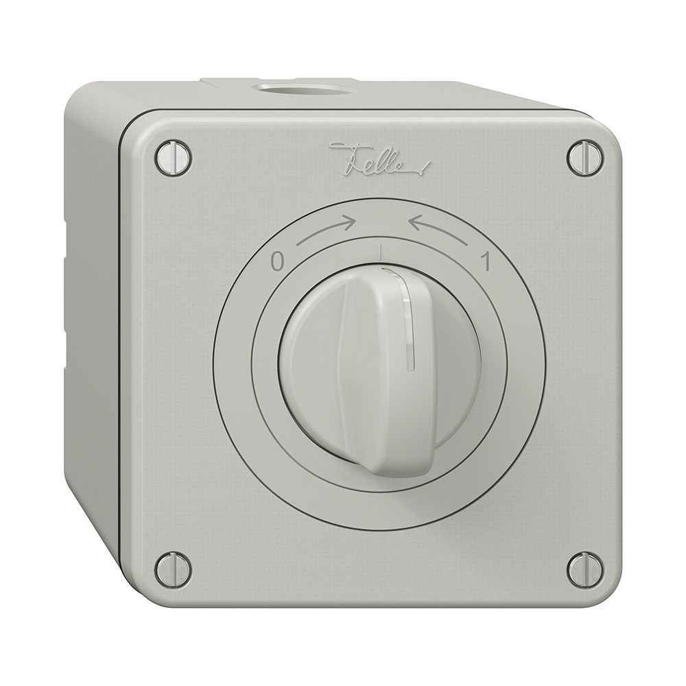 Contact pivotant NAP NEVO, avec manette, KS, 0<->1, gris clair