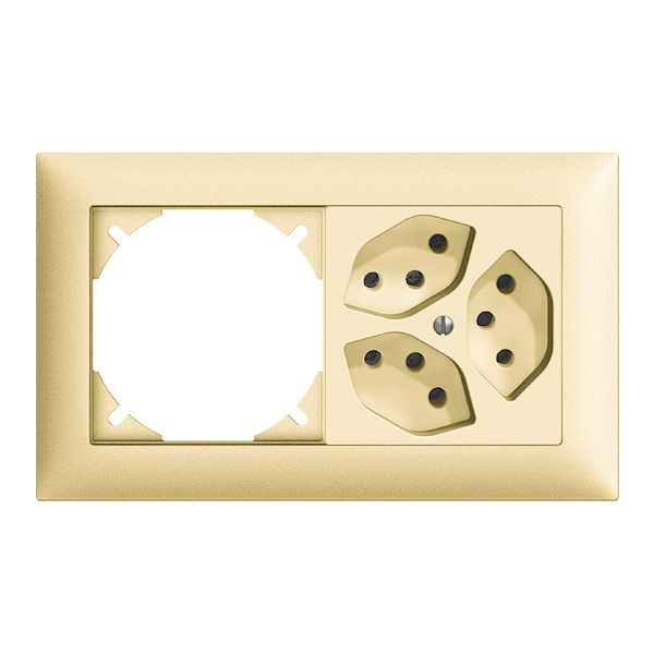 UP-Kombination leer+3×T13 horiz. EDIZIOdue vanille