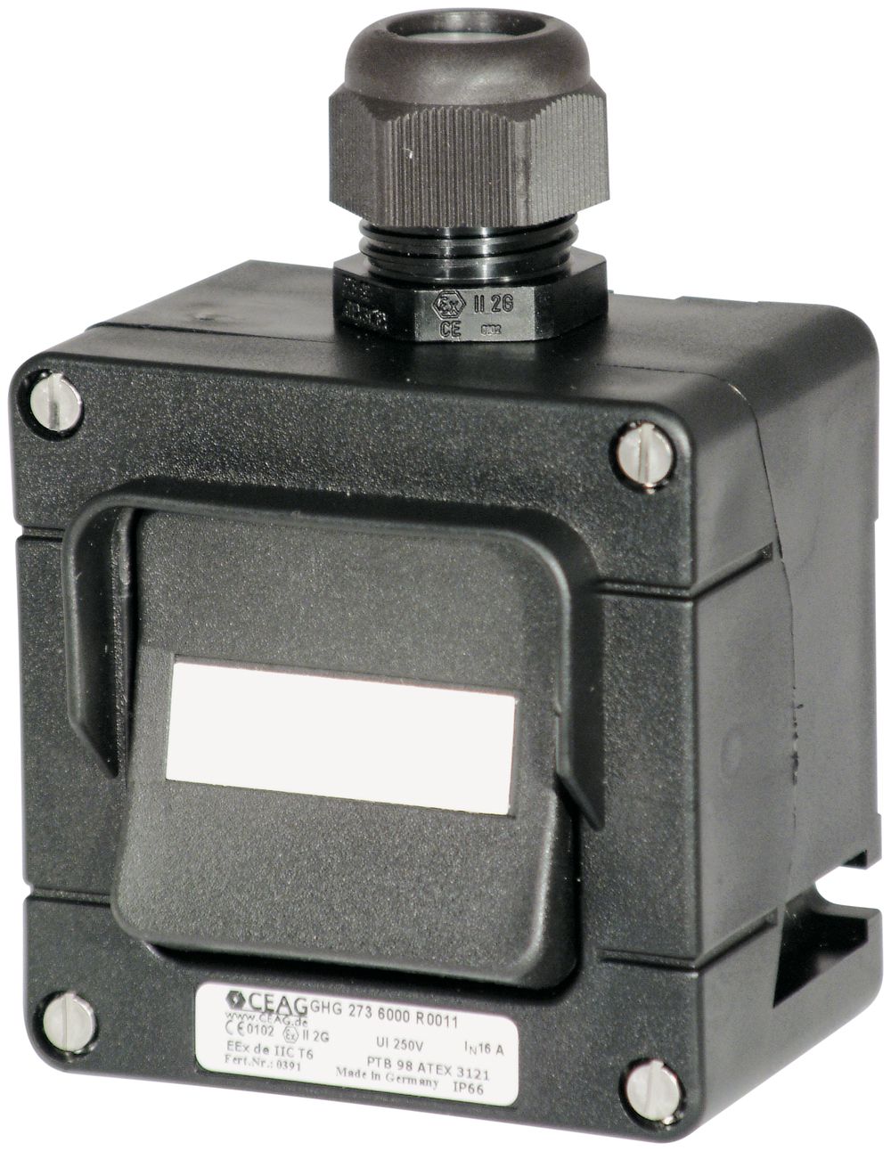 Interruttore a bilico AP Ceag Eex 3/1L 16A 250V nero