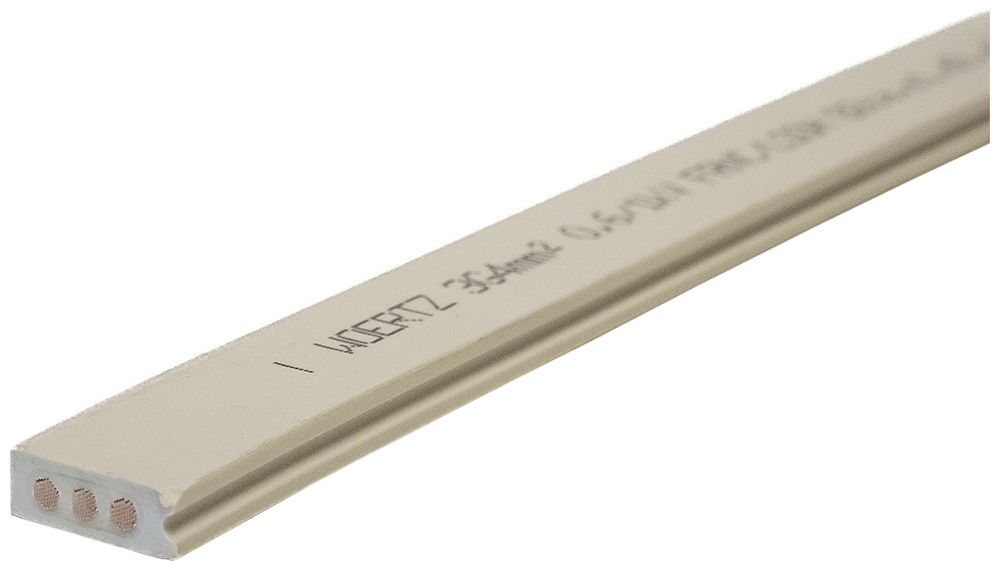 Flachkabel Woertz 3×4mm² halogenfrei grau B2ca