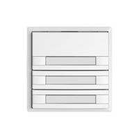 Poussoir KNX RGB EDIZIO.liv SNAPFIX® capteur temp.s.LED étiqu.3× comm.2T bc