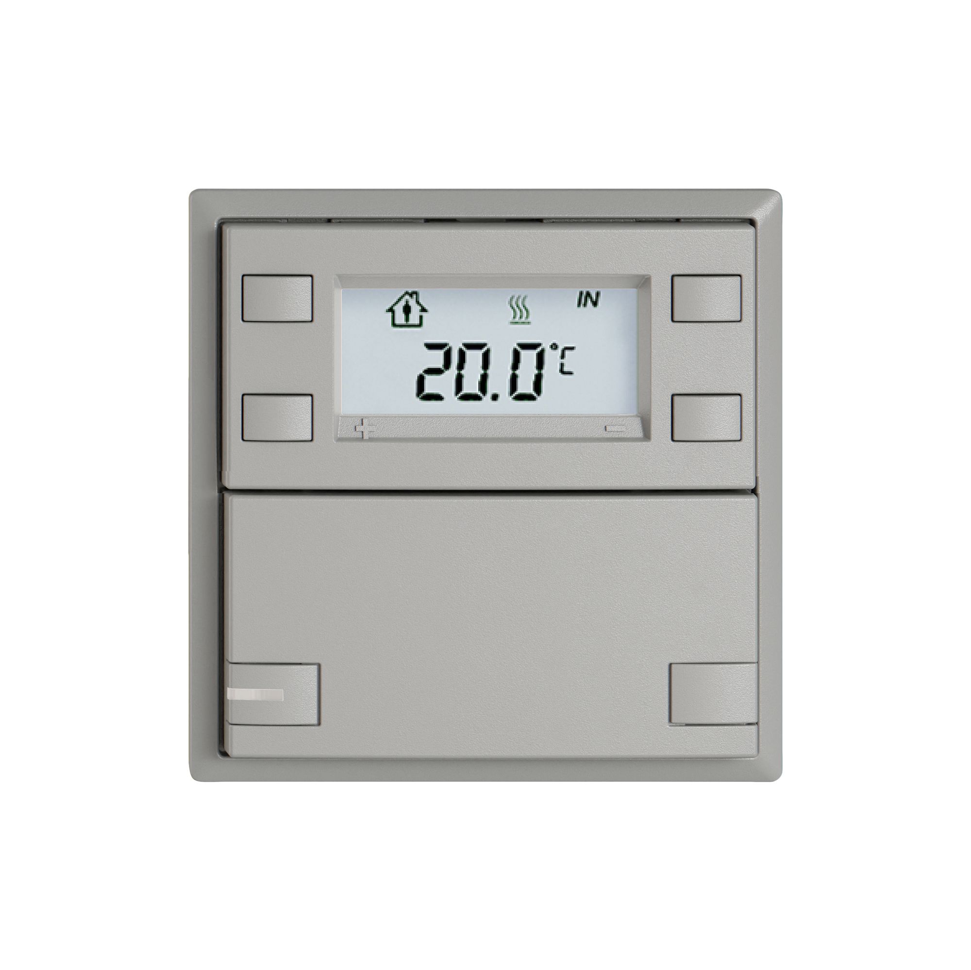 Poussoir RTH EDIZIO.liv SNAPFIX® a.RGB-LED 1×touche comm.2T grc