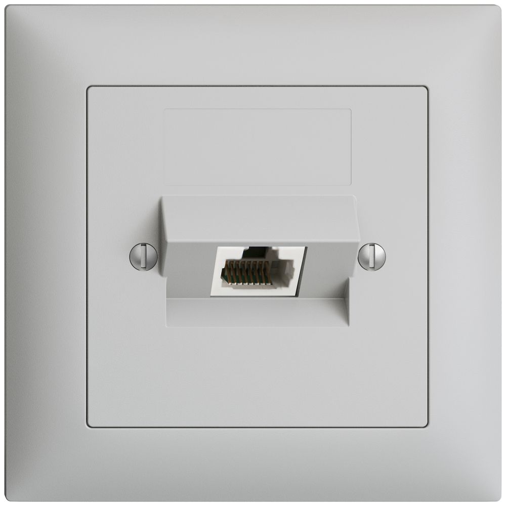 UP-Anschlussdose 1×RJ45/u 8P ITplus EDIZIOdue hellgrau