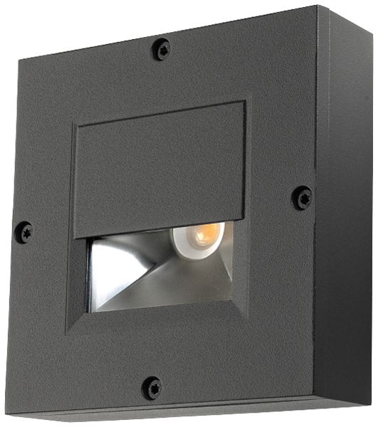 LED-Anbauleuchte SG Callisto 3W 130lm 827 IP65 DIM 110×110mm anthrazit