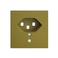 Frontplatte EDIZIOdue T23 olive 60×60mm mit Linse