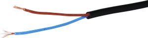 Câble Tdlr 2×0.5mm² LN noir Eca