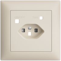 Frontset EDIZIOdue zu FI-Steckdose FMI, T23, shutter, crema